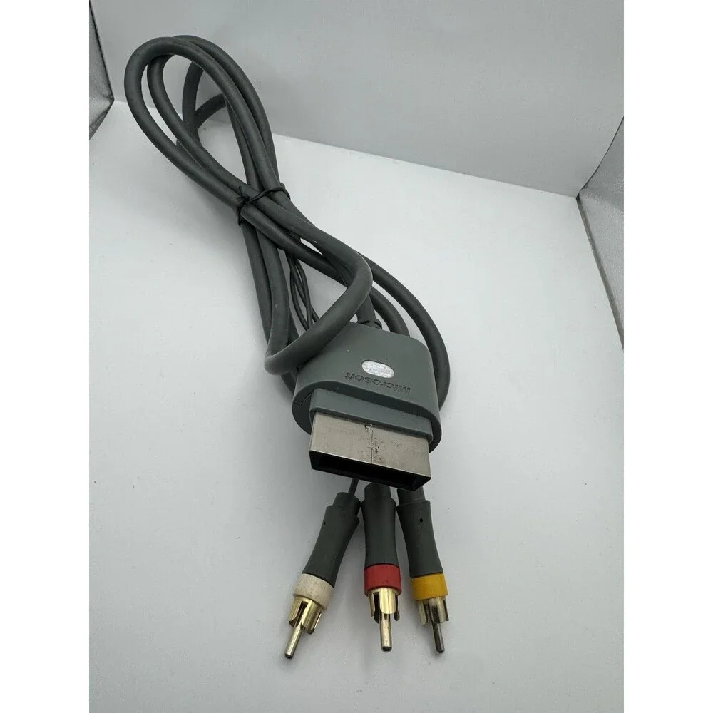 Official Microsoft XBOX 360 COMPONENT HDTV TV AV Cable plus RCA Cable UNTESTED